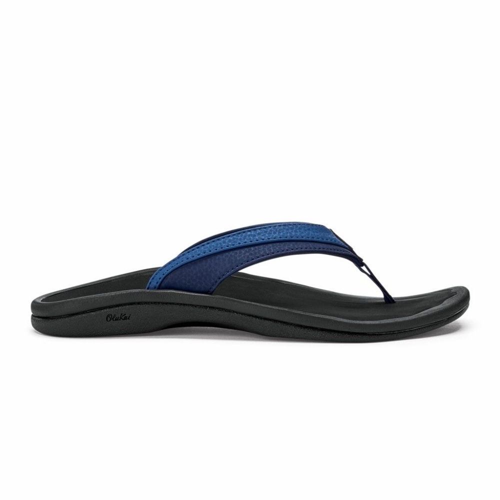 Blue Women's OluKai Ohana Flip Flops | USA64825H