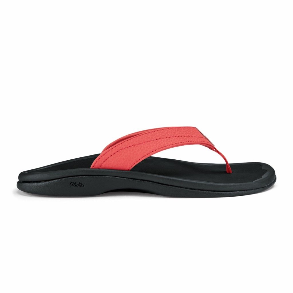 Coral Women's OluKai Ohana Flip Flops | USA25483V