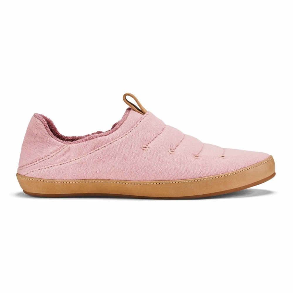 Pink Women's OluKai Lania Slippers | USA36807I