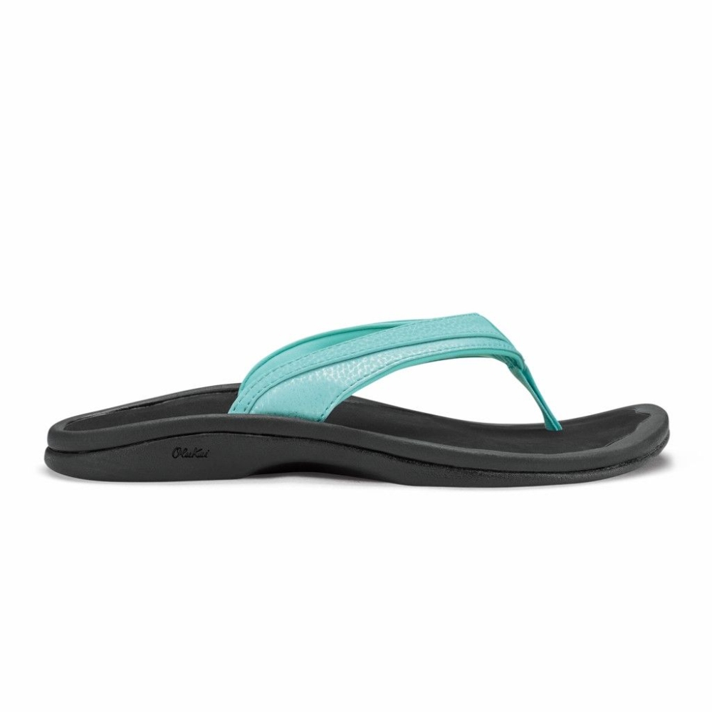 Turquoise Women's OluKai Ohana Flip Flops | USA50324Z